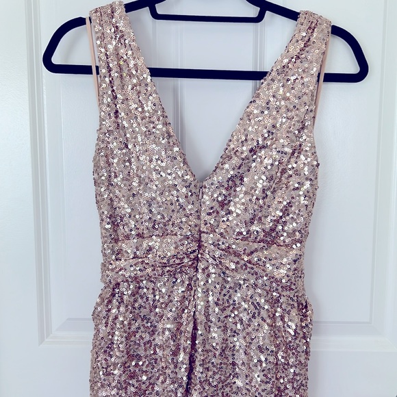 Gold sequin dress - woman size 6 - Picture 6 of 9